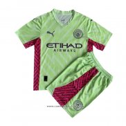 Camisola Manchester City Goleiro 2023/24 Crianca Verde