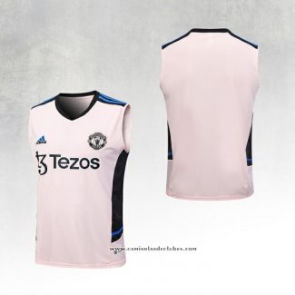 Camisola de Treinamento Manchester United 23/24 Sin Mangas Rosa