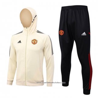 Fato de Treino Hoodie Manchester United 23/24 Amarelo