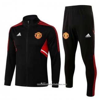 Jaqueta de Treinamento Manchester United 22/23 Preto y Vermelho