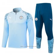 Sueter de Treinamento Manchester City 23/24 Azul