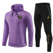 Fato de Treino Hoodie Paris Saint-Germain Jordan 2023 Crianca Purpura