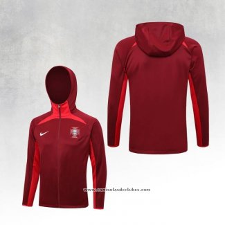 Jaqueta Hoodie Portugal 23/24 Vermelho