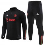 Sueter de Treinamento Manchester United 23/24 Crianca Preto