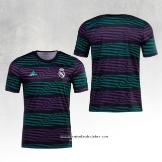 Camisola Pre Match del Real Madrid 2022 Verde y Purpura