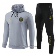 Fato de Treino Hoodie Paris Saint-Germain Jordan 2023 Crianca Cinza