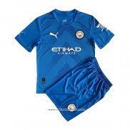 Camisola Manchester City Goleiro 22/23 Crianca Azul