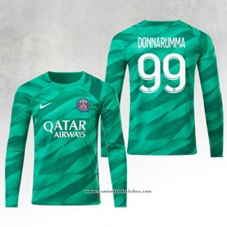 Camisola Paris Saint-Germain Jogador Goleiro Donnarumma 23/24 Manga Comprida Verde