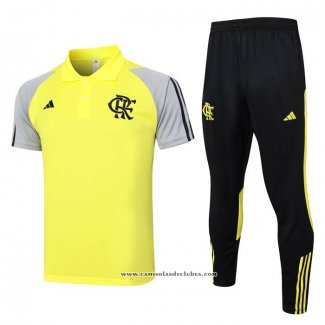 Conjunto Polo del Flamengo 24/25 Amarelo