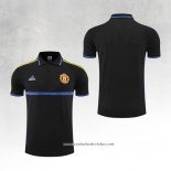 Camisola Polo del Manchester United 22/23 Preto y Azul