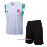 Fato de Treino Manchester United 23/24 Sin Mangas Branco