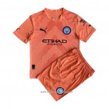 Camisola Manchester City Goleiro 22/23 Crianca Laranja