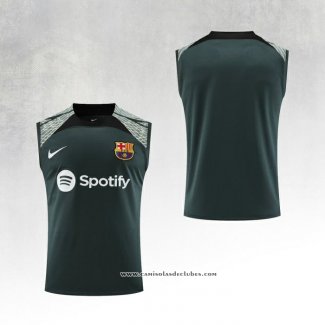 Camisola de Treinamento Barcelona 23/24 Sin Mangas Verde