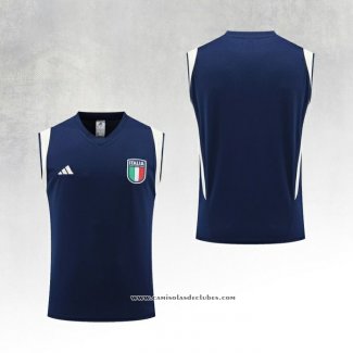 Camisola de Treinamento Italia 23/24 Sin Mangas Azul