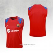 Camisola de Treinamento Barcelona 23/24 Sin Mangas Vermelho