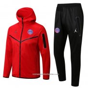 Fato de Treino Hoodie Paris Saint-Germain Jordan 22/23 Vermelho