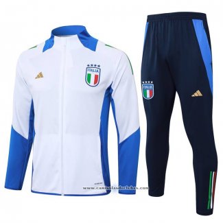 Jaqueta Italia 24/25 Branco y Azul