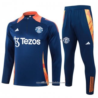 Sueter de Treinamento Manchester United 24/25 Azul