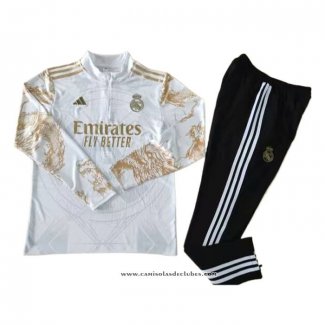 Sueter de Treinamento Real Madrid Dragon 2024/25 Branco