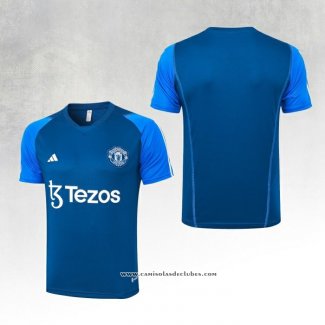 Camisola de Treinamento Manchester United 23/24 Azul