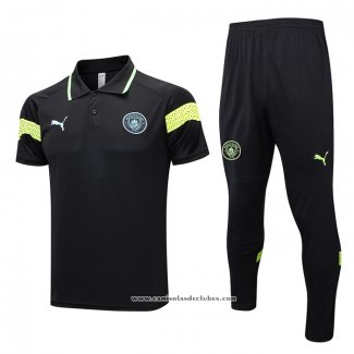 Conjunto Polo del Manchester City 23/24 Preto