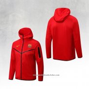 Jaqueta Hoodie Barcelona 22/23 Vermelho