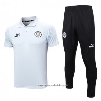 Conjunto Polo del Manchester City 23/24 Cinza