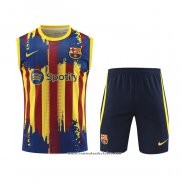 Fato de Treino Barcelona 23/24 Sin Mangas Amarelo y Azul