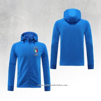 Jaqueta Hoodie Italia 22/23 Azul