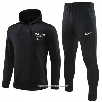 Fato de Treino Hoodie Paris Saint-Germain 2023 Crianca Preto