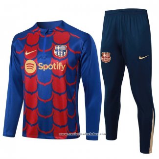 Sueter de Treinamento Barcelona 24/25 Crianca Azul y Vermelho