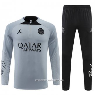 Sueter de Treinamento Paris Saint-Germain Jordan 22/23 Cinza