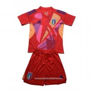 Camisola Italia Goleiro 24/25 Crianca Vermelho