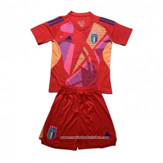 Camisola Italia Goleiro 24/25 Crianca Vermelho