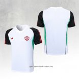 Camisola de Treinamento Manchester United 23/24 Branco y Preto