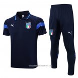 Conjunto Polo del Italia 22/23 Azul Marino