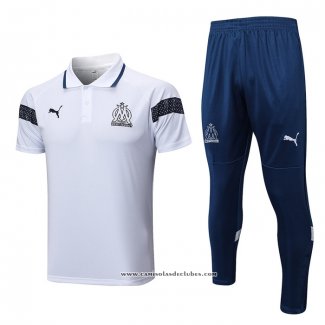 Conjunto Polo del Olympique Marsella 22/23 Branco