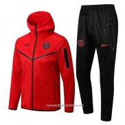 Fato de Treino Hoodie Paris Saint-Germain 22/23 Vermelho