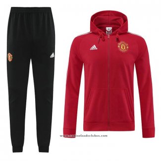 Fato de Treino Hoodie Manchester United 22/23 Vermelho