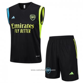 Fato de Treino Arsenal 23/24 Sin Mangas Preto