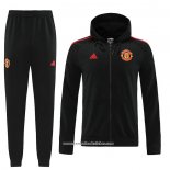 Fato de Treino Hoodie Manchester United 22/23 Preto