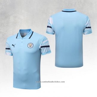 Camisola Polo del Manchester City 22/23 Azul