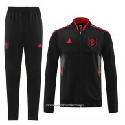 Jaqueta de Treinamento Manchester United 22/23 Preto y Vermelho